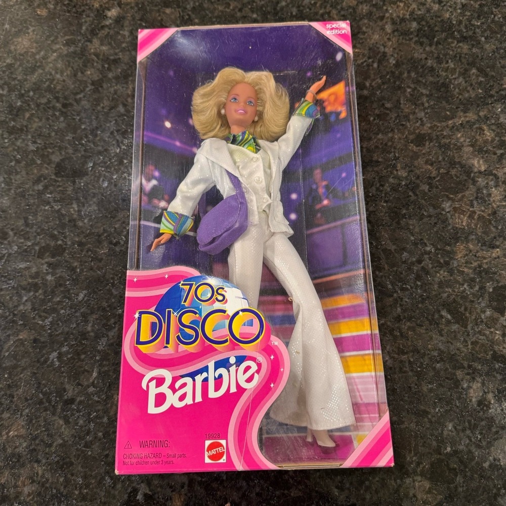 NIB 1998 Mattel 70s Disco Barbie 19928 Blonde
